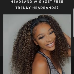 Luvme Mixed color curly headband wig 100%human hair